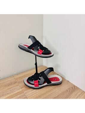 J-41 Himalaya Red And Black Sandals Women’s Size 7.5